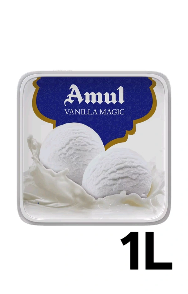 Amul Vanilla Magic Ice Cream Tub 1L - 1L