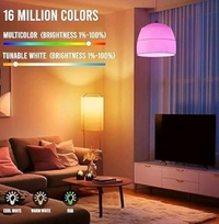 GOLD NATION 12W RGB Bulb - B22 Wireless Music with Bluetooth Speaker, Room Light | Color Changing Disco Lights for Home, Speaker Party Lights, Remote-Controlled WiFi LED (Pack of 1)