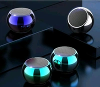 
Mini Wireless Bluetooth Speaker with Heavy Metal Electroplating Round Speaker | Wireless Power Button Controlled, Long Lasting Battery & Quick Charge Pack of 1 (Multicolor)