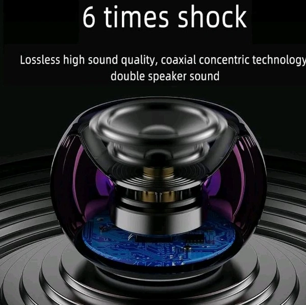 
Mini Wireless Bluetooth Speaker with Heavy Metal Electroplating Round Speaker | Wireless Power Button Controlled, Long Lasting Battery & Quick Charge Pack of 1 (Multicolor)