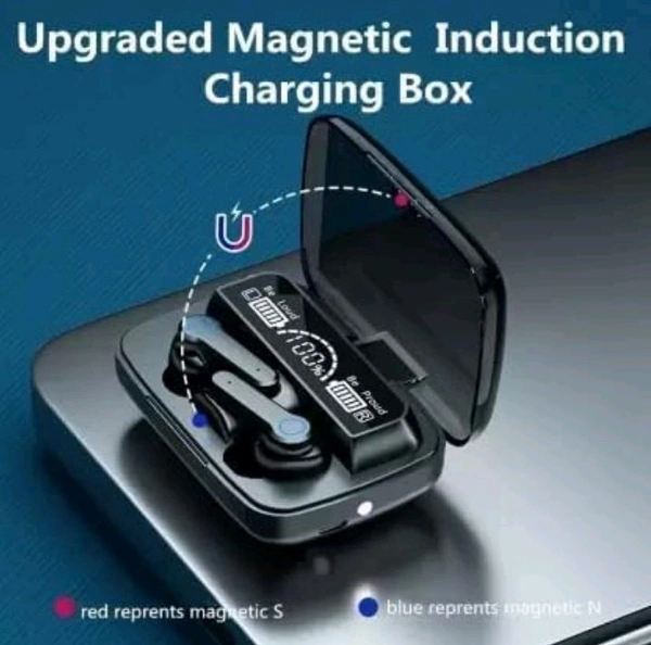 Mobile hub Wireless Bluetooth 5.1 Earbuds, 9D HiFi Sound, Charging Case, IPX7 Waterproof, Touch Control, LED Display