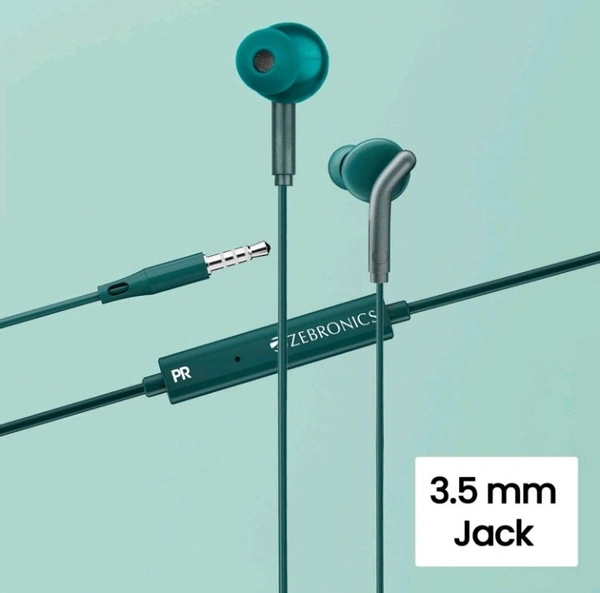 Ear Wired Earphones with Mic, 3.5mm Audio Jack, 10mm Drivers, Phone/Tablet Compatible (Green)             Experience an unrivaled auditory journey with our Ear Wired Earphones with Mic, designed to elevate your listening experience whether you're on the go or relaxing at home. Featuring powerful 10mm drivers, these earphones deliver crisp, rich sound quality 