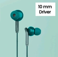Ear Wired Earphones with Mic, 3.5mm Audio Jack, 10mm Drivers, Phone/Tablet Compatible (Green)             Experience an unrivaled auditory journey with our Ear Wired Earphones with Mic, designed to elevate your listening experience whether you're on the go or relaxing at home. Featuring powerful 10mm drivers, these earphones deliver crisp, rich sound quality 