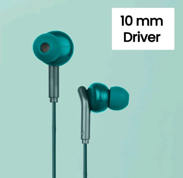 Ear Wired Earphones with Mic, 3.5mm Audio Jack, 10mm Drivers, Phone/Tablet Compatible (Green)             Experience an unrivaled auditory journey with our Ear Wired Earphones with Mic, designed to elevate your listening experience whether you're on the go or relaxing at home. Featuring powerful 10mm drivers, these earphones deliver crisp, rich sound quality 