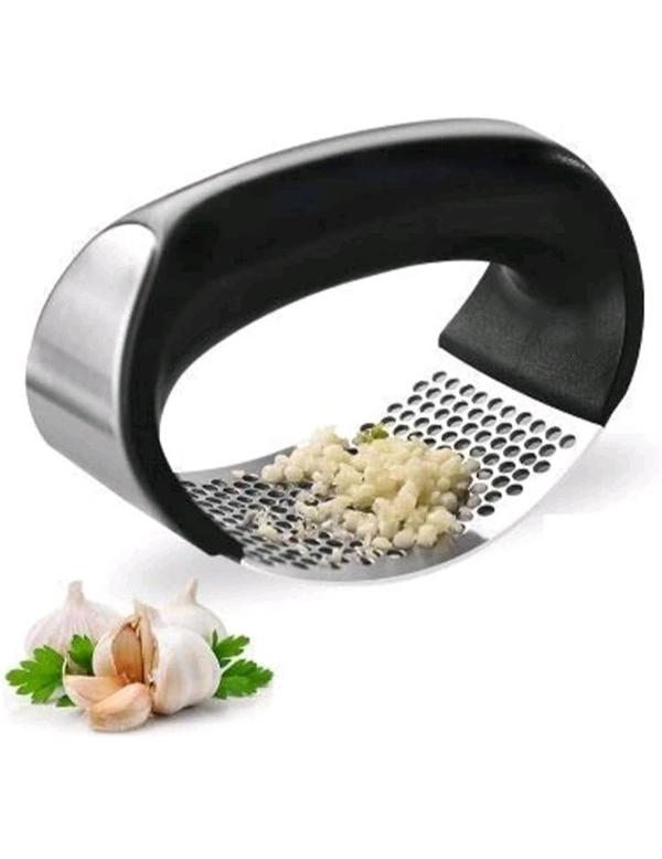 Garlic Crusher For Kitchen Use | Ginger Garlic Crusher – 2-In-1 Garlic Press, Mincer, Chopper & Pealer | BAAAN Mini Hand Press Garlic Peeler, Cutter & Smasher
