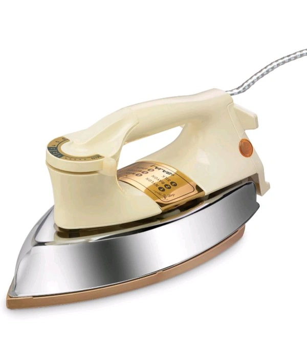 Bajaj DHX-9 1000W Heavy Weight Dry Iron | Advance Soleplate And Anti-Bacterial German Coating Technology | Cord Organizer | Multiple Temperature Levels | 2-Yrs Warranty 【Ivory】