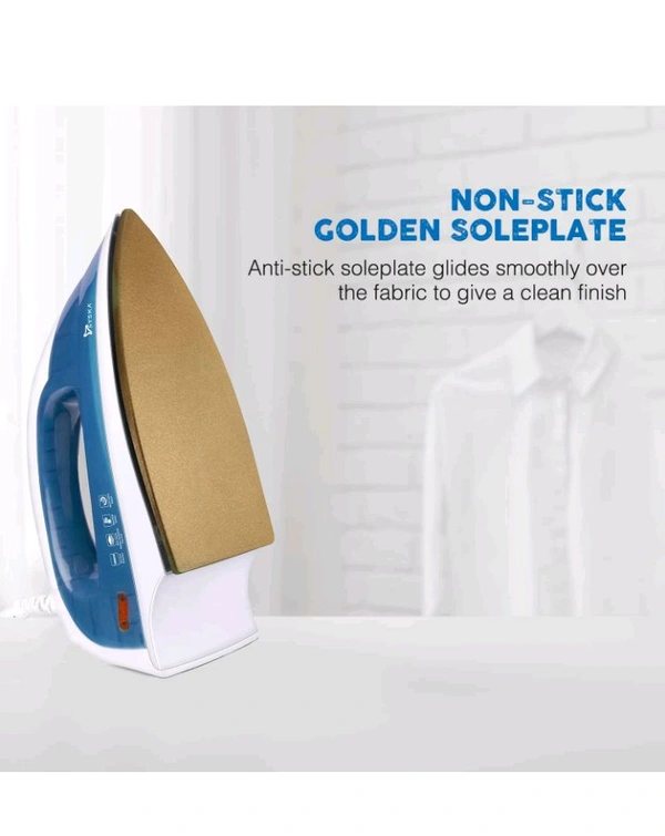 Syska Dry Iron 1000 Watt Has Non-Stick Soleplate, Overheat Safety, Multi Fabric Selection With 360° Swivel Cord For Wrinkle Free Clothes -