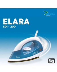 Syska Dry Iron 1000 Watt Has Non-Stick Soleplate, Overheat Safety, Multi Fabric Selection With 360° Swivel Cord For Wrinkle Free Clothes -