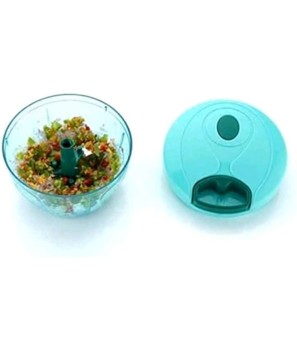 Manual Food Chopper – Hand-Powered Vegetable Chopper With 3 Stainless Steel Blades, Easy Pull Cord Design,BPA-Free, Ideal For Onion, Garlic, Nuts, And More Heavy Duty (Dori Chopper 500 Ml)