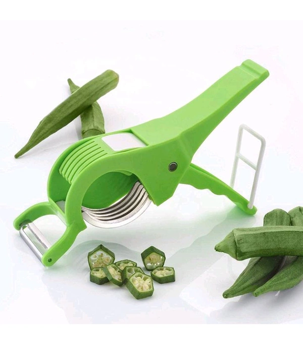 Plastic 2 In 1 Vegetable & Fruit Multi Cutter & Peeler,Veg Cutter Sharp Stainless Steel 5 Blade Vegetable Cutter With Peeler (Multi)