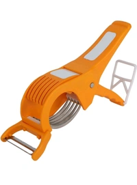 Plastic 2 In 1 Vegetable & Fruit Multi Cutter & Peeler,Veg Cutter Sharp Stainless Steel 5 Blade Vegetable Cutter With Peeler (Multi)
