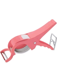 Plastic 2 In 1 Vegetable & Fruit Multi Cutter & Peeler,Veg Cutter Sharp Stainless Steel 5 Blade Vegetable Cutter With Peeler (Multi)