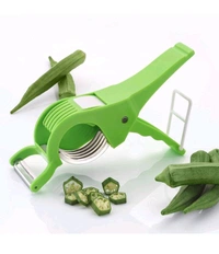 Plastic 2 In 1 Vegetable & Fruit Multi Cutter & Peeler,Veg Cutter Sharp Stainless Steel 5 Blade Vegetable Cutter With Peeler (Multi)