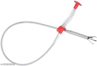 Hapani 160cm Hair Catcher Drain Cleaner Spring, Flexible Sink and Drain Cleaning Tool, Removes Hair & Debris, Durable Steel Wire with Easy Grip Handle