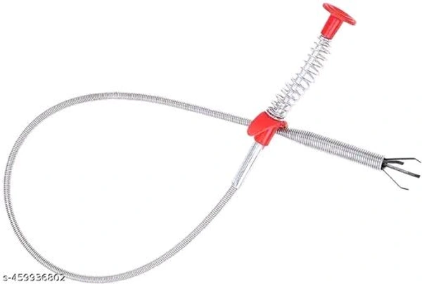 Hapani 160cm Hair Catcher Drain Cleaner Spring, Flexible Sink and Drain Cleaning Tool, Removes Hair & Debris, Durable Steel Wire with Easy Grip Handle