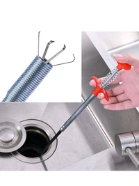 Stainless Steel Drain Cleaning Grip Tool - Long Claw Like Gadget For Cleaning Clogged Drains Remove Hair And Other Garbage From Drains Under Sink And Bathroom Easily With This Gripper Hook