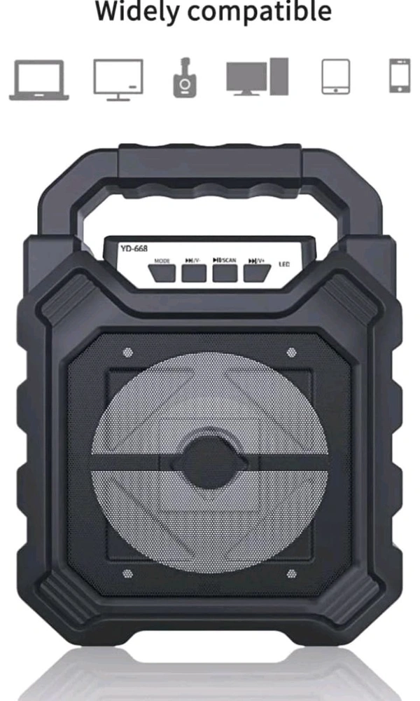 BT Karaoke Speaker System - Wireless Bluetooth, LED Lights, HD Stereo Sound, and Wired Microphone, Portable for Parties, Events, and Singing