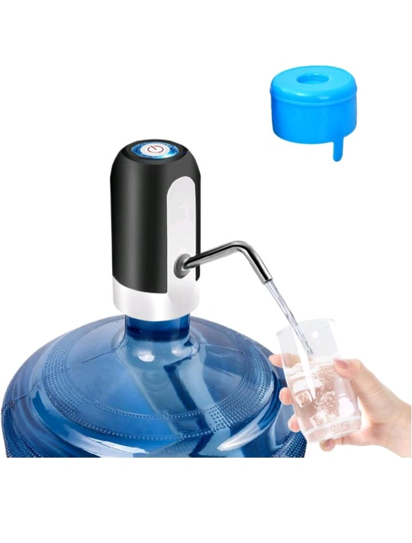 5 Gallon Water Dispenser, USB Charging Water Dispenser Pump Automatic Drinking Water Jug Dispenser for Universal 2-5 Gallon Office Camping Kitchen (Black)