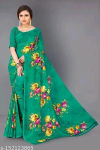 Shubhwar Daily Wear Georgette Saree With Unstitched Blouse Piece  - Free Size