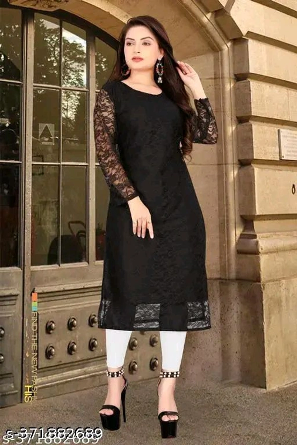 Black Kurti For Women - Black, M