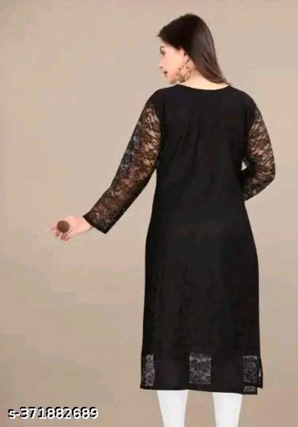 Black Kurti For Women - Black, M