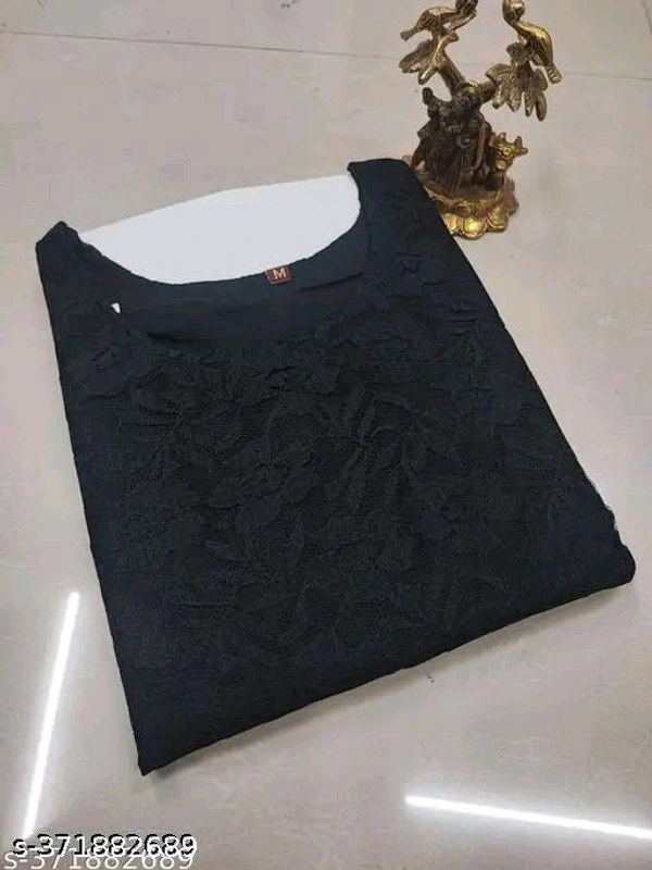 Black Kurti For Women - Black, M