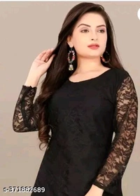 Black Kurti For Women - Black, M