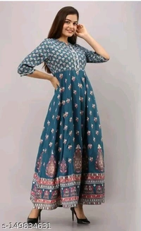 Ethnic Wear Kurti For Girls - Astronaut Blue, XL