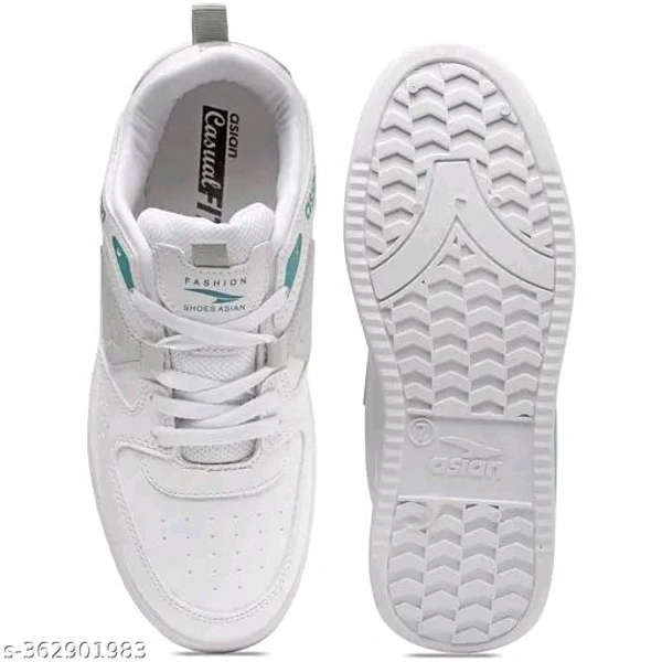 Asian MOSCOW-01cWHTLGREY Men Sneaker - White, 6