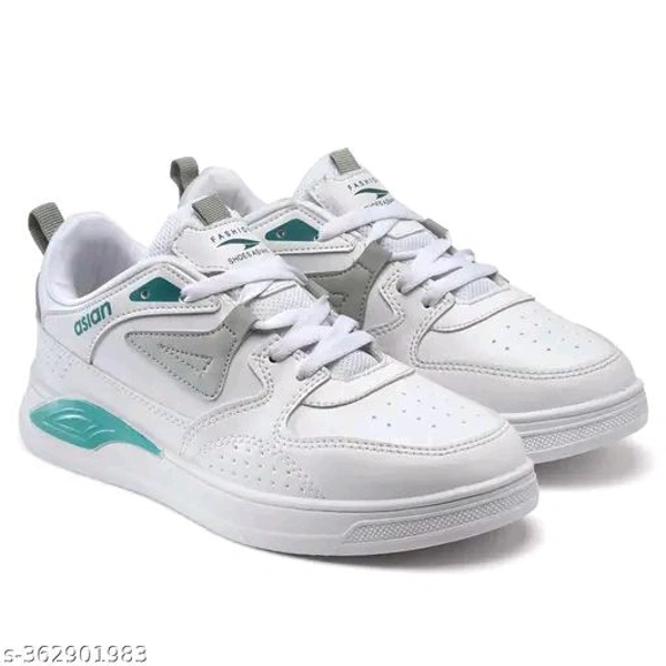 Asian MOSCOW-01cWHTLGREY Men Sneaker - White, 6