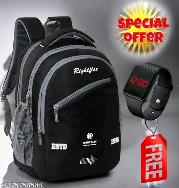 Free Watch Skybag For Boys - Black, Free Size