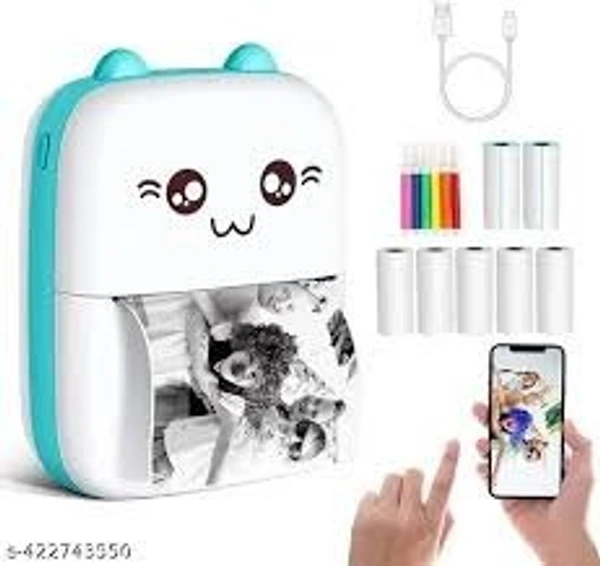 Walkprint Mini Bluetooth Printer, Inkless Thermal printing iOS & Android - free size