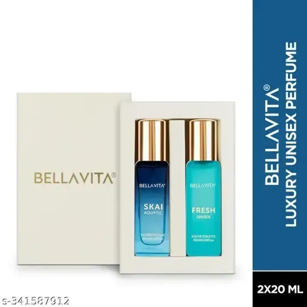 Bellavita Bella Vita Luxury FRESH+SKAI Perfume Combo for Men  40 ML (Pack of 2 Items 20ML Each) - free size