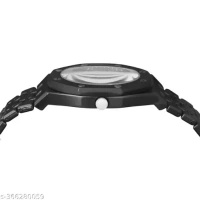 Franktime Black Chain Solid Round Analog Wrist Watch for Men - free size, Black