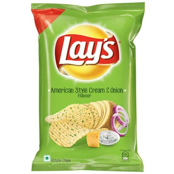 Lays Potato Chips - American Style Cream & Onion Flavour - 
