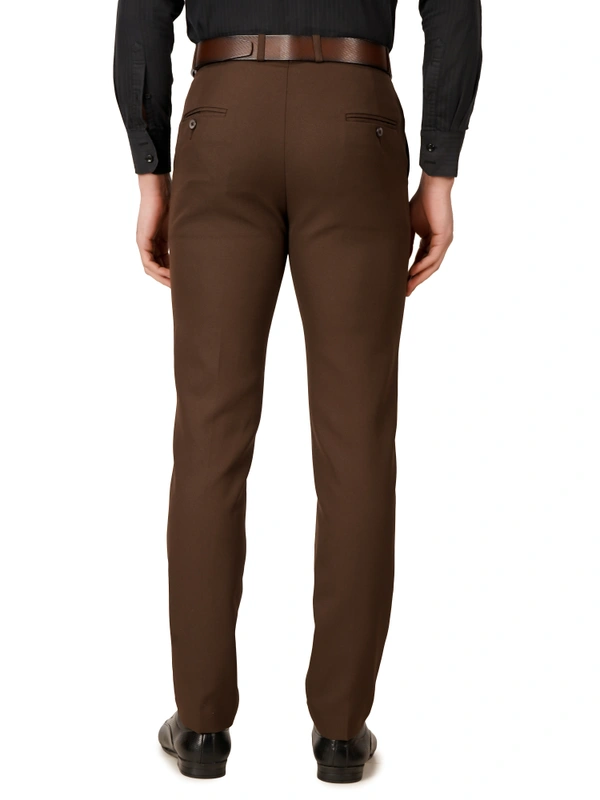 Dmd Clothing | Wrinkle Free Express Mattee | Solid Formal Trousers | Polo Fit | Office Wear For Men'S | Chocolate Brown - 28, CHOCOLATE BROWN