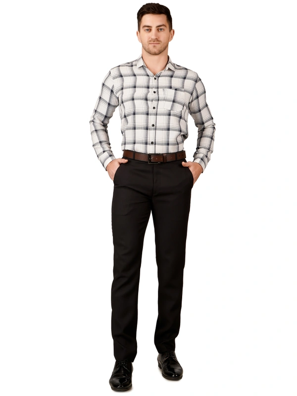Dmd Clothing | Wrinkle Free Express Mattee | Solid Formal Trousers | Polo Fit | Office Wear For Men'S | Black - 28, BLACK