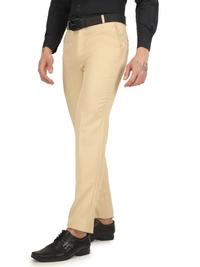 Dmd Clothing | Wrinkle Free Express Mattee | Solid Formal Trousers | Polo Fit | Office Wear For Men'S | Beige Cream - 28, BEIGE CREAM