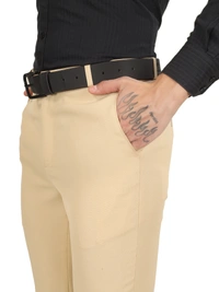 Dmd Clothing | Wrinkle Free Express Mattee | Solid Formal Trousers | Polo Fit | Office Wear For Men'S | Beige Cream - 28, BEIGE CREAM