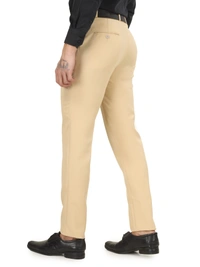 Dmd Clothing | Wrinkle Free Express Mattee | Solid Formal Trousers | Polo Fit | Office Wear For Men'S | Beige Cream - 28, BEIGE CREAM