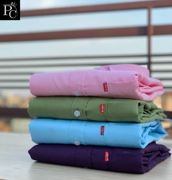 Levi Shirt ( Combo of 4pc) - XXL-44, Pink/Olive/Skyblue/Purple