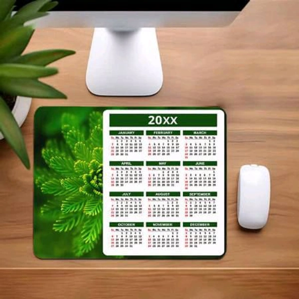 Customize Calendar 📆 Mouse Pad - White, 2026, 100 Gm