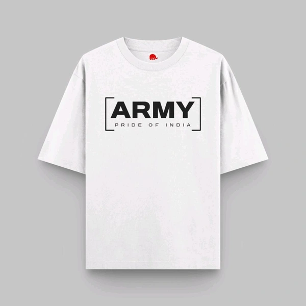 Indian Army Inspired T-Shirt - White, XL, 250