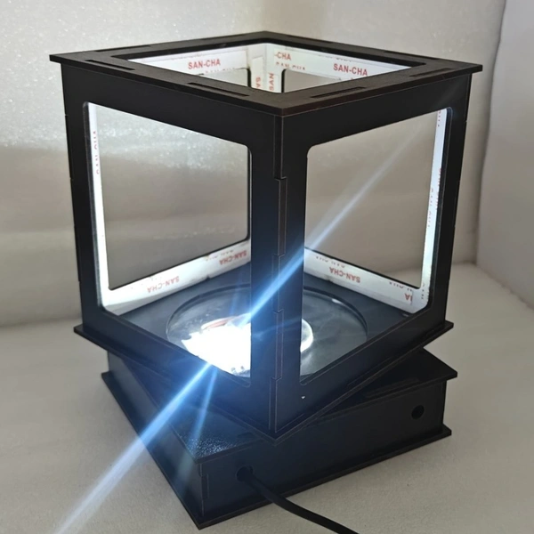Shadow Rotating Lamp - 16*16*16, Black