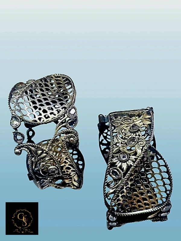 GlimSilk Imperial Mesh Splendor Bangel (B-0001) - Silver