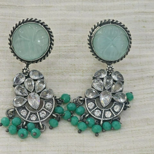 GlimSilk Carved Elegance Drop Earrings - Sinbad