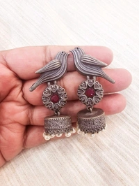 GlimSilk Jhumka - Silver