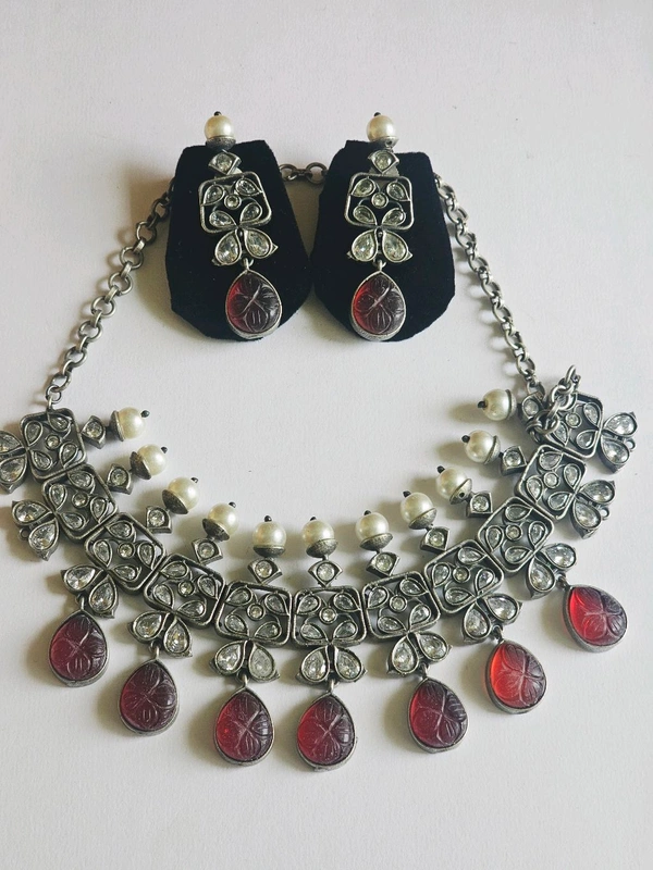 GlimSilk Regal Teardrop Splendor Necklace (N-0008B) - Heath