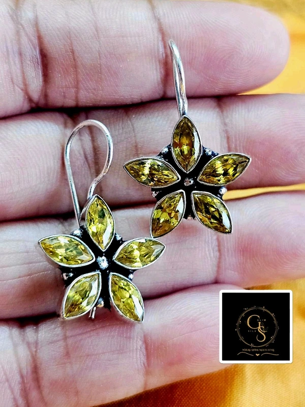 Citrine Petal Hooks - Laser Lemon
