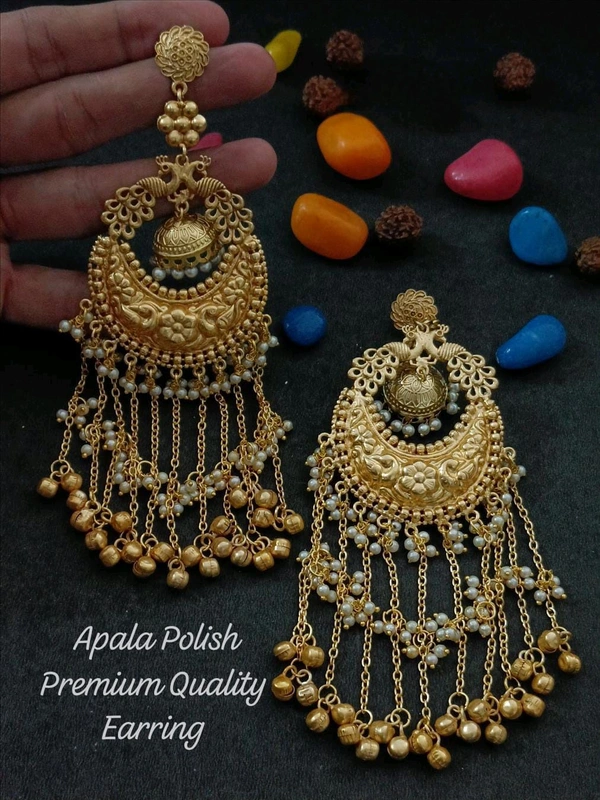 GlimSilk  Sheena Earring  - Web Orange, Free Size